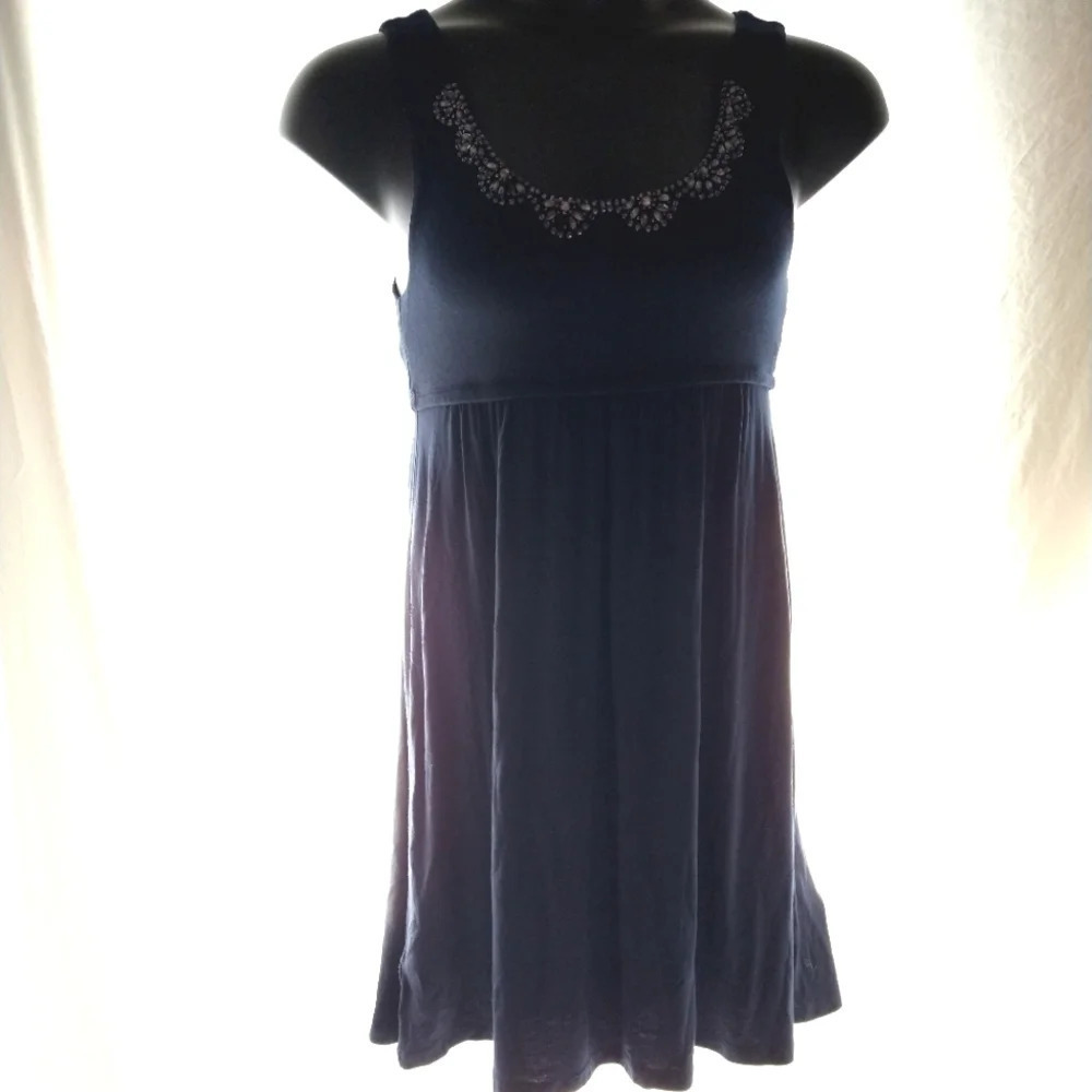 Ann Taylor Jeweled Babydoll Dress EUC โค๏ธ - Picture 2 of 12
